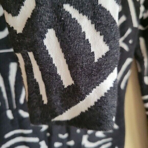 Parker Bodycon Stretch Knit Dress Metallic Dark Gray White Size Small - Picture 3 of 11